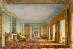 ジョン・ナッシュ作、ロイヤル・パビリオン、ブライトンのビューからの王の図書館、1826年（印刷）